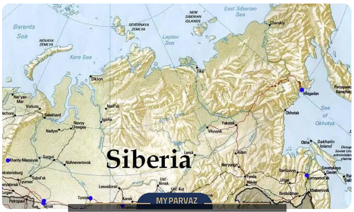 Siberia on the map
